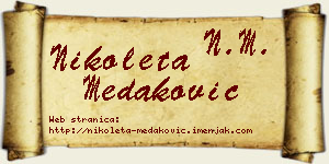 Nikoleta Medaković vizit kartica